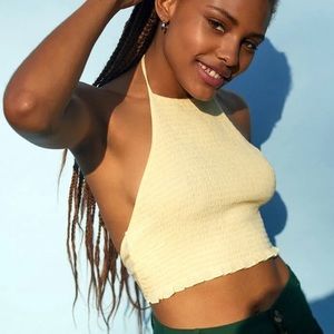 PACSUN Me to We yellow cropped tank